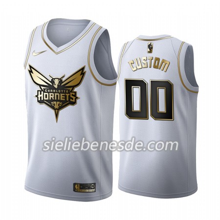Herren NBA Charlotte Hornets Trikot Nike 2019-2020 Weiß Golden Edition Swingman - Benutzerdefinierte